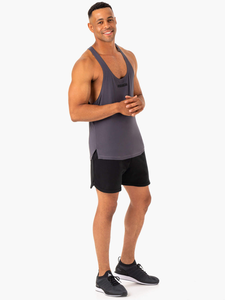 Tank Top Ryderwear Optimal Mesh T-Back Hombre Grises | CPEUF0689