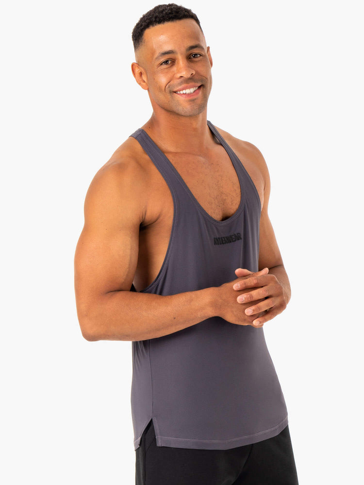 Tank Top Ryderwear Optimal Mesh T-Back Hombre Grises | CPEUF0689