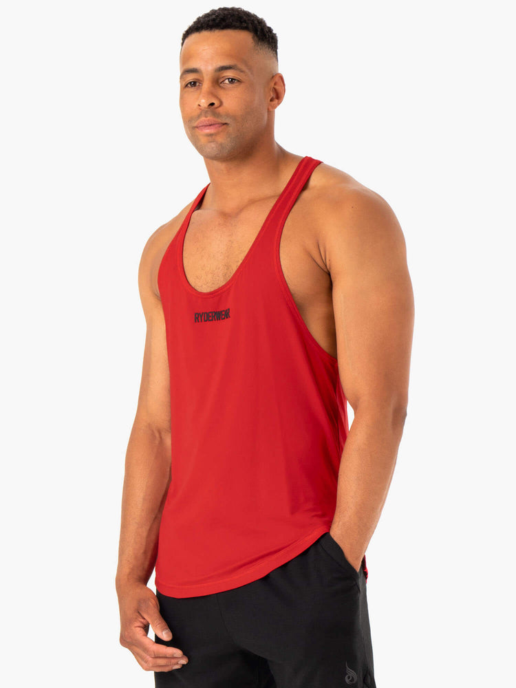 Tank Top Ryderwear Optimal Mesh T-Back Hombre Rojos | LBSUP6105