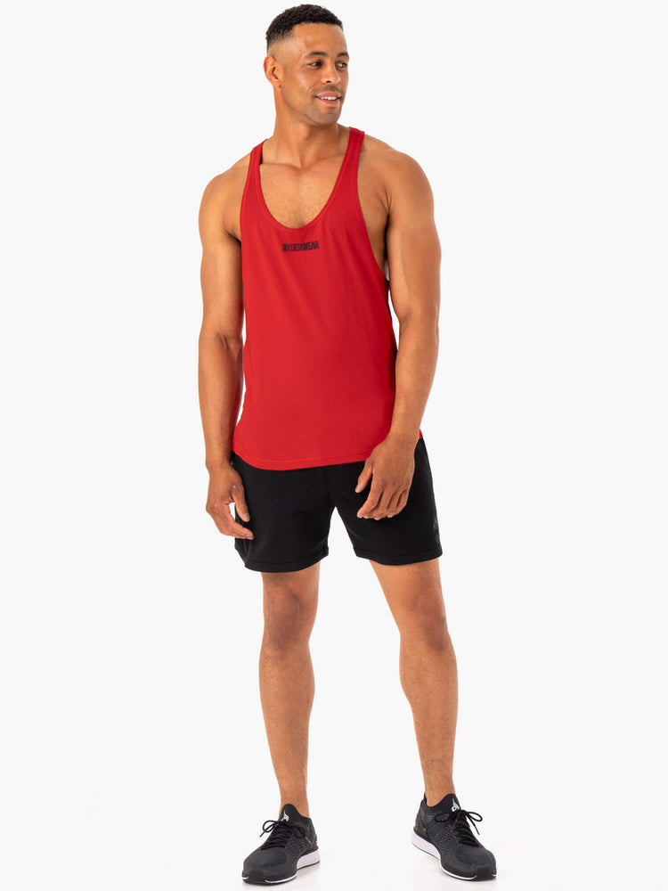 Tank Top Ryderwear Optimal Mesh T-Back Hombre Rojos | LBSUP6105