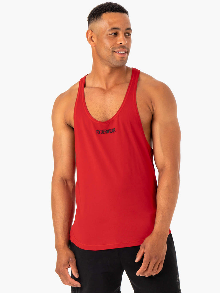 Tank Top Ryderwear Optimal Mesh T-Back Hombre Rojos | LBSUP6105