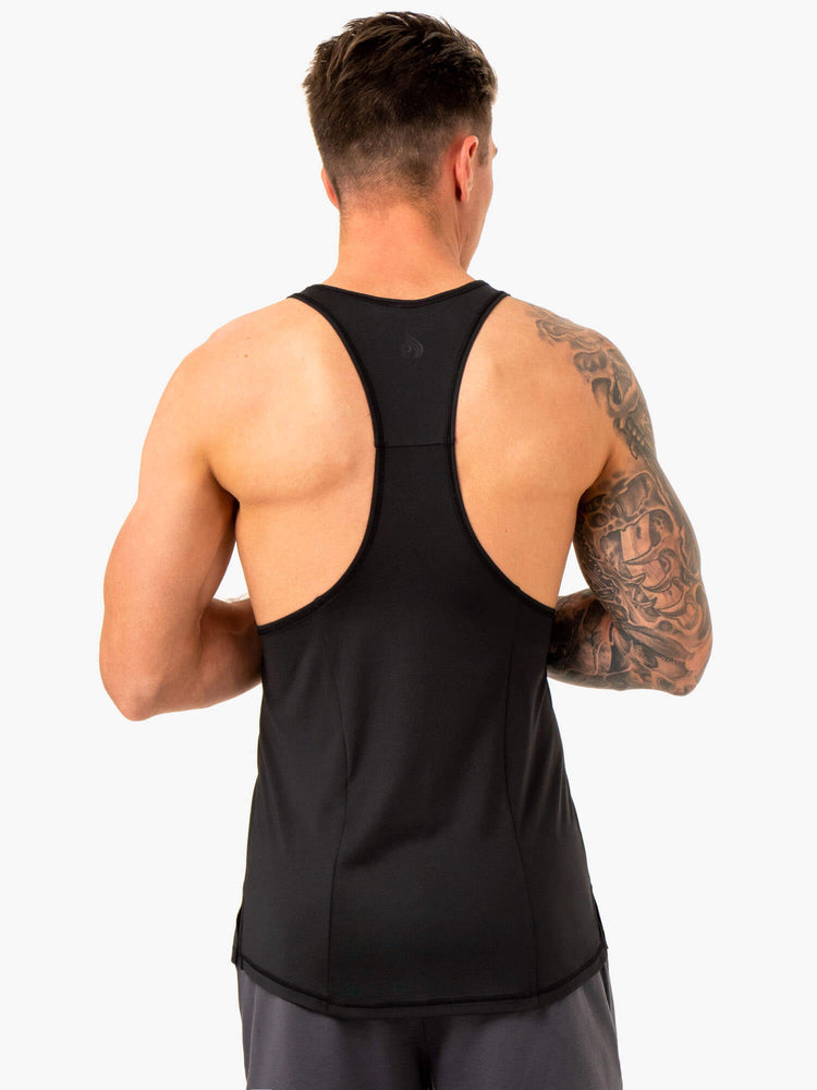 Tank Top Ryderwear Optimal Mesh T-Back Hombre Negros | XGEYV5063