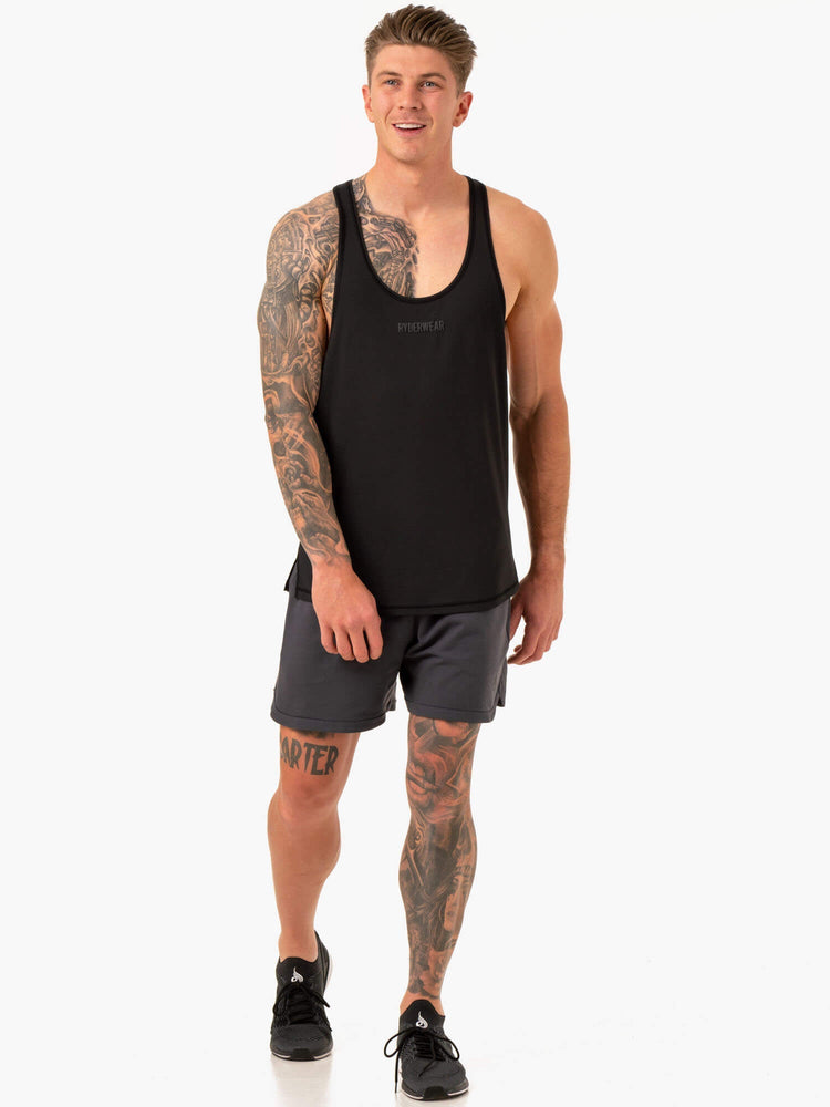 Tank Top Ryderwear Optimal Mesh T-Back Hombre Negros | XGEYV5063