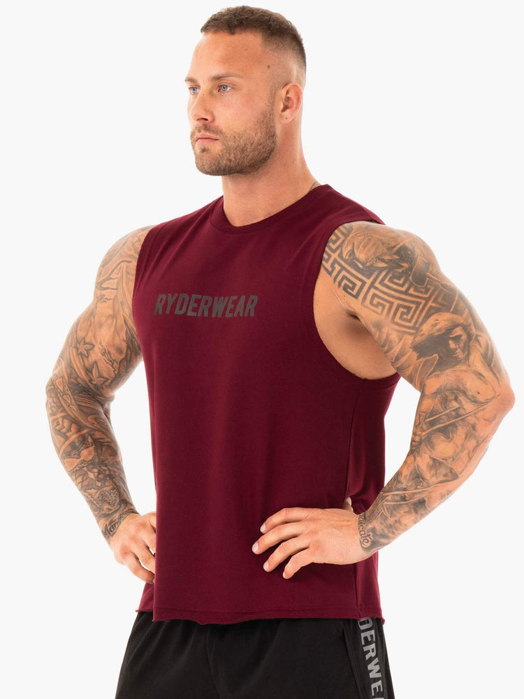 Tank Top Ryderwear Performance Baller Hombre Vino | ISBEF6031