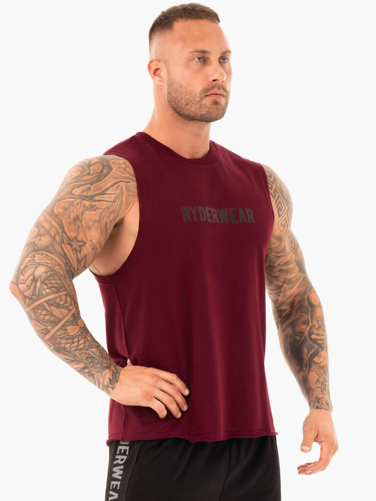 Tank Top Ryderwear Performance Baller Hombre Vino | ISBEF6031