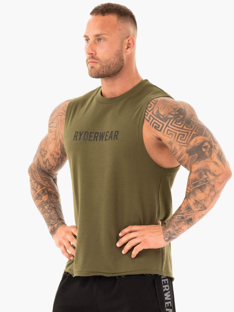 Tank Top Ryderwear Performance Baller Hombre Kaki | ZMNFT7410