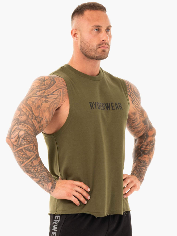 Tank Top Ryderwear Performance Baller Hombre Kaki | ZMNFT7410