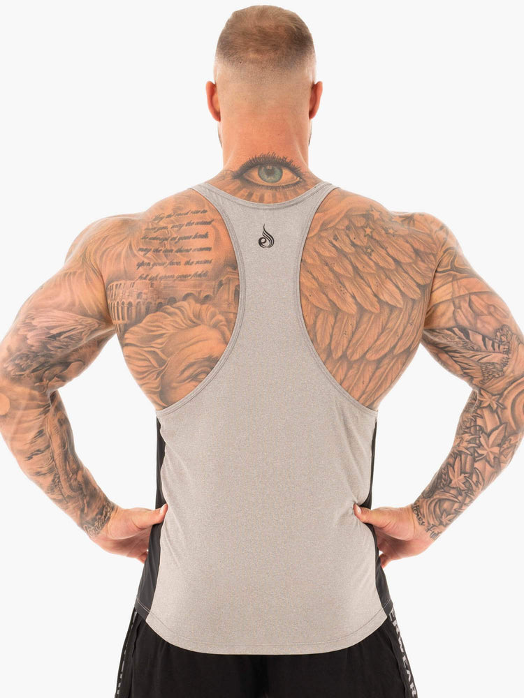 Tank Top Ryderwear Performance Stringer Hombre Grises | DLVSP6742