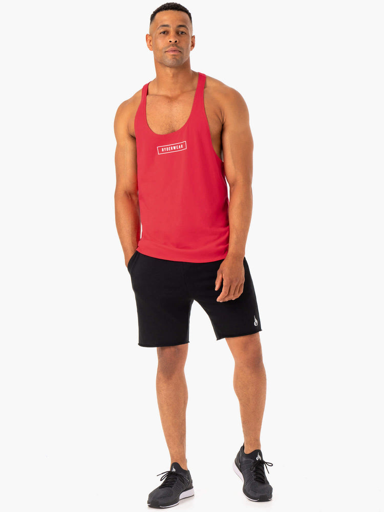 Tank Top Ryderwear Recharge Stringer T-Back Hombre Rojos | EJKTR7285