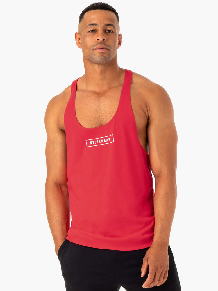 Tank Top Ryderwear Recharge Stringer T-Back Hombre Rojos | EJKTR7285