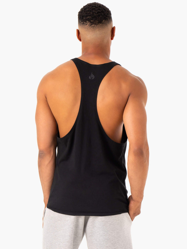 Tank Top Ryderwear Recharge Stringer T-Back Hombre Negros | QJDUW5802