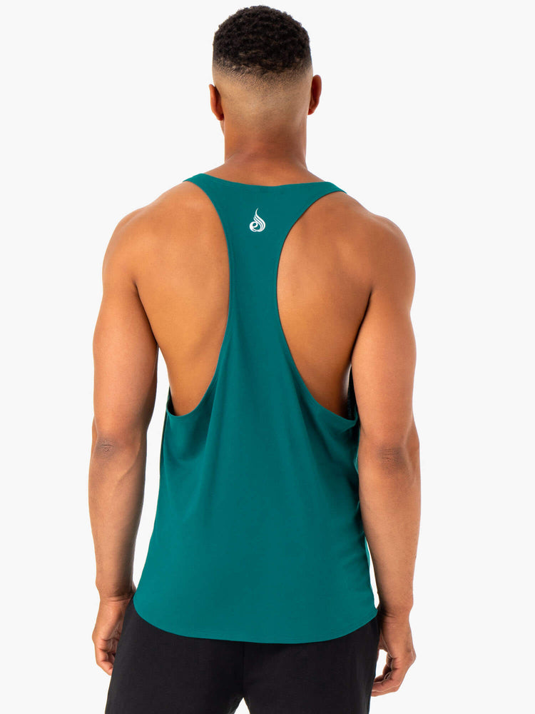 Tank Top Ryderwear Recharge Stringer T-Back Hombre Turquesa | QNZBW3487