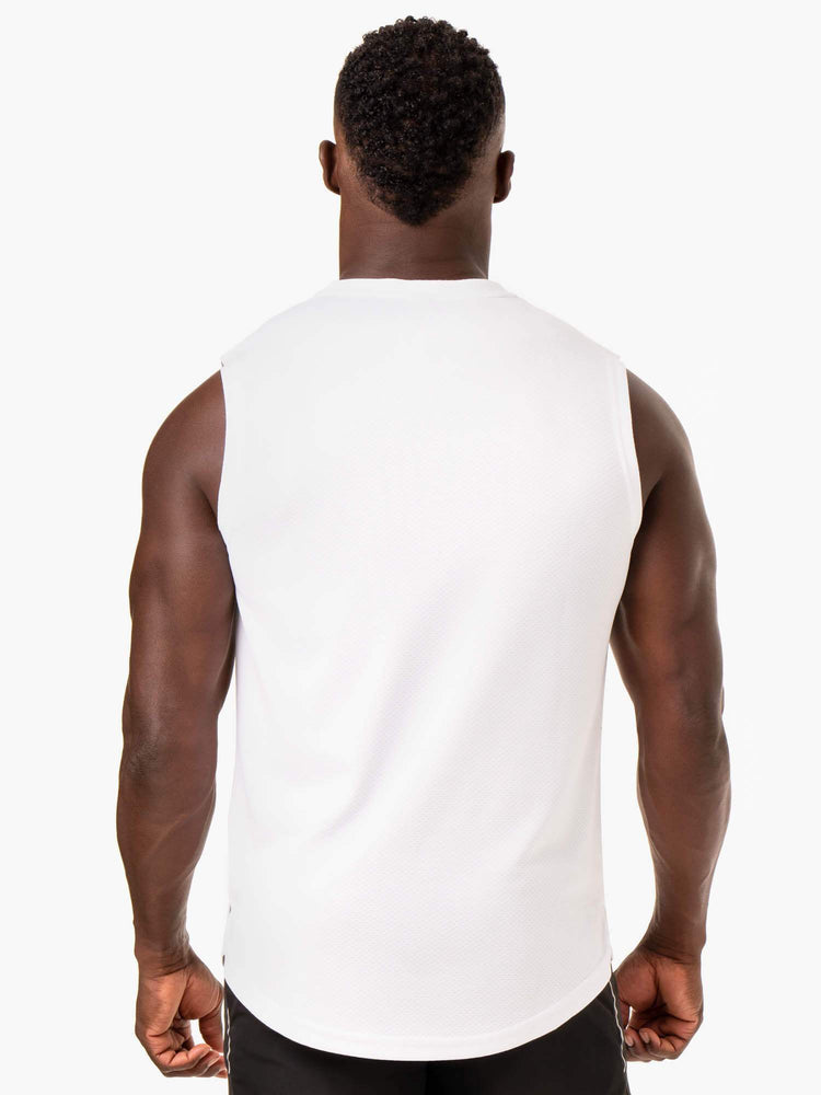 Tank Top Ryderwear Reflex Mesh Baller Hombre Blancos | EXLRU9370