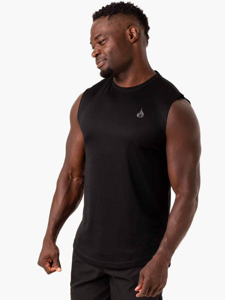 Tank Top Ryderwear Reflex Mesh Baller Hombre Negros | RUSVO2014