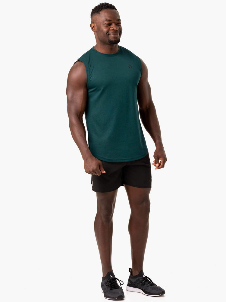 Tank Top Ryderwear Reflex Mesh Baller Hombre Turquesa | SEVUZ3572