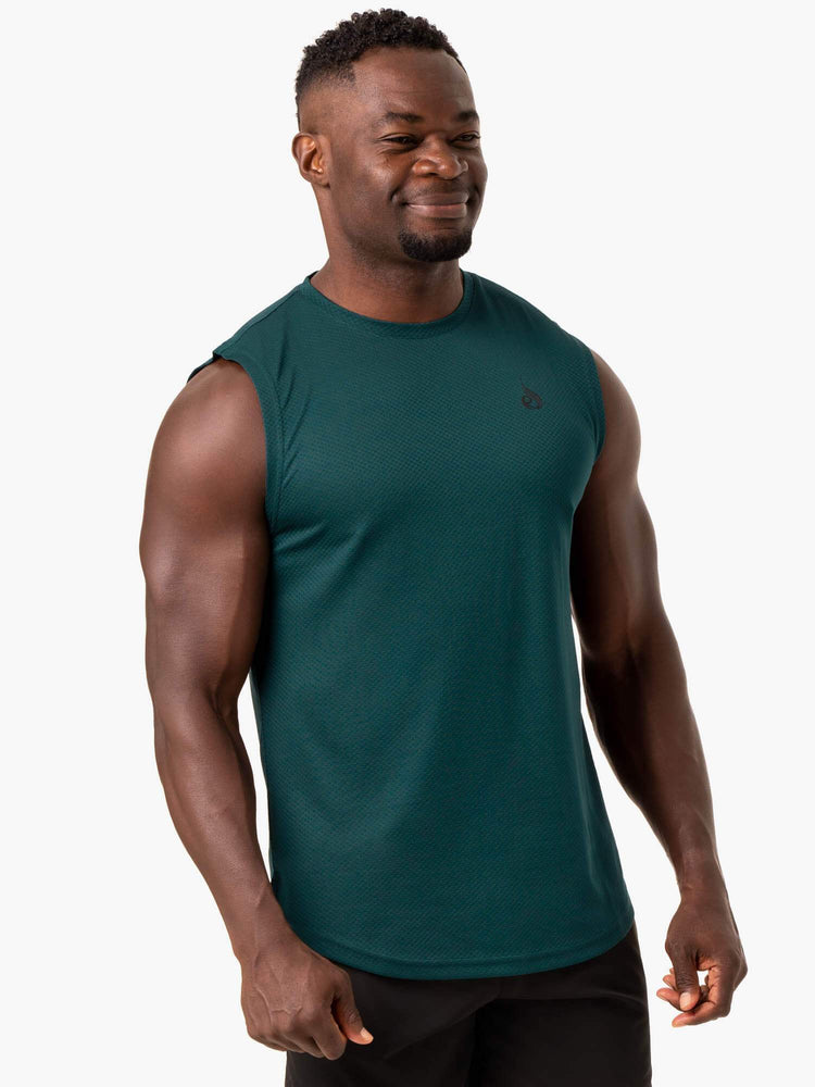 Tank Top Ryderwear Reflex Mesh Baller Hombre Turquesa | SEVUZ3572