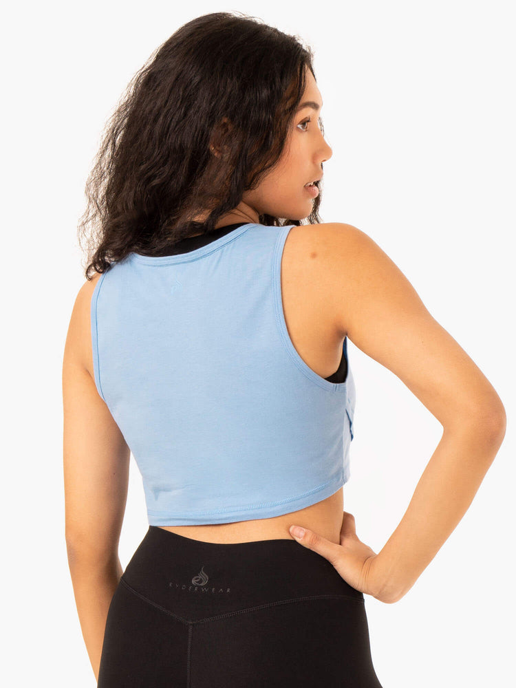 Tank Top Ryderwear Replay Cross Over Mujer Azules | ICOSK9532