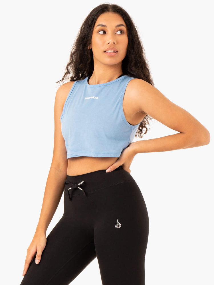 Tank Top Ryderwear Replay Cross Over Mujer Azules | ICOSK9532