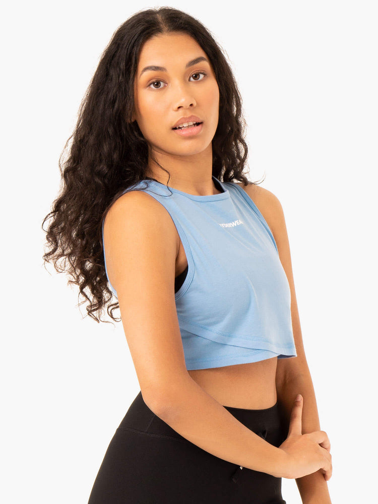 Tank Top Ryderwear Replay Cross Over Mujer Azules | ICOSK9532