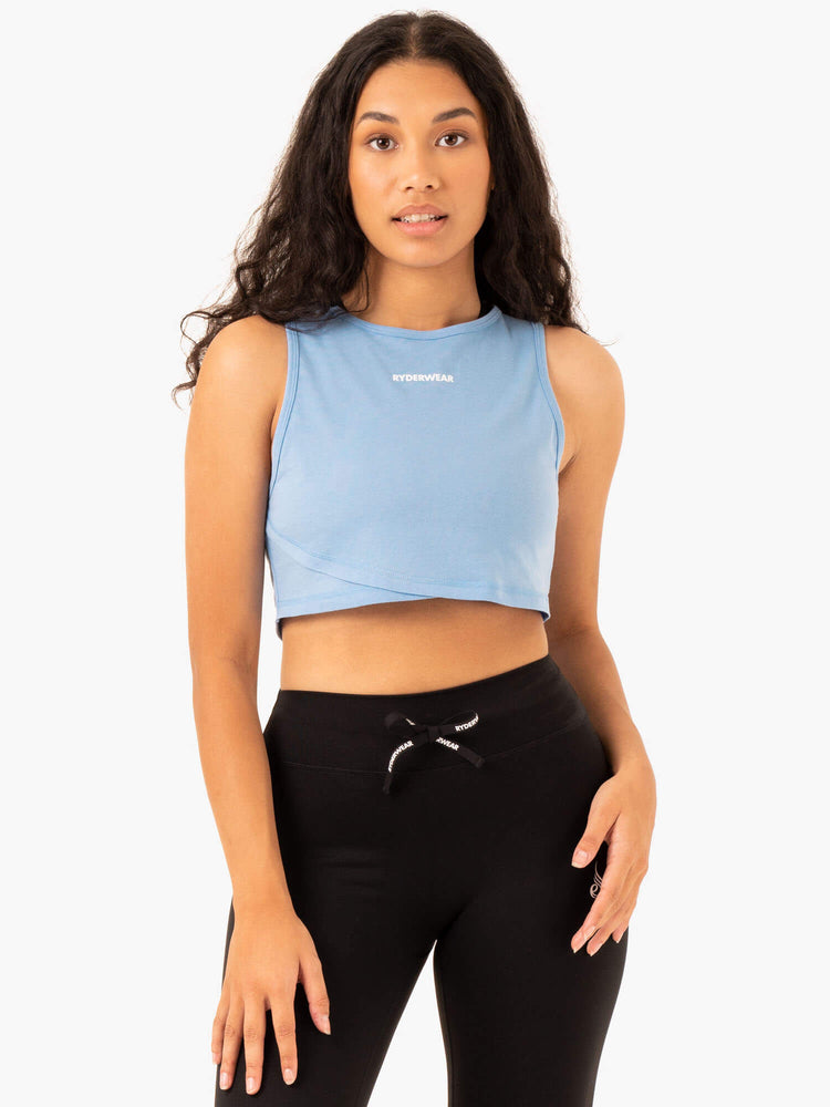 Tank Top Ryderwear Replay Cross Over Mujer Azules | ICOSK9532