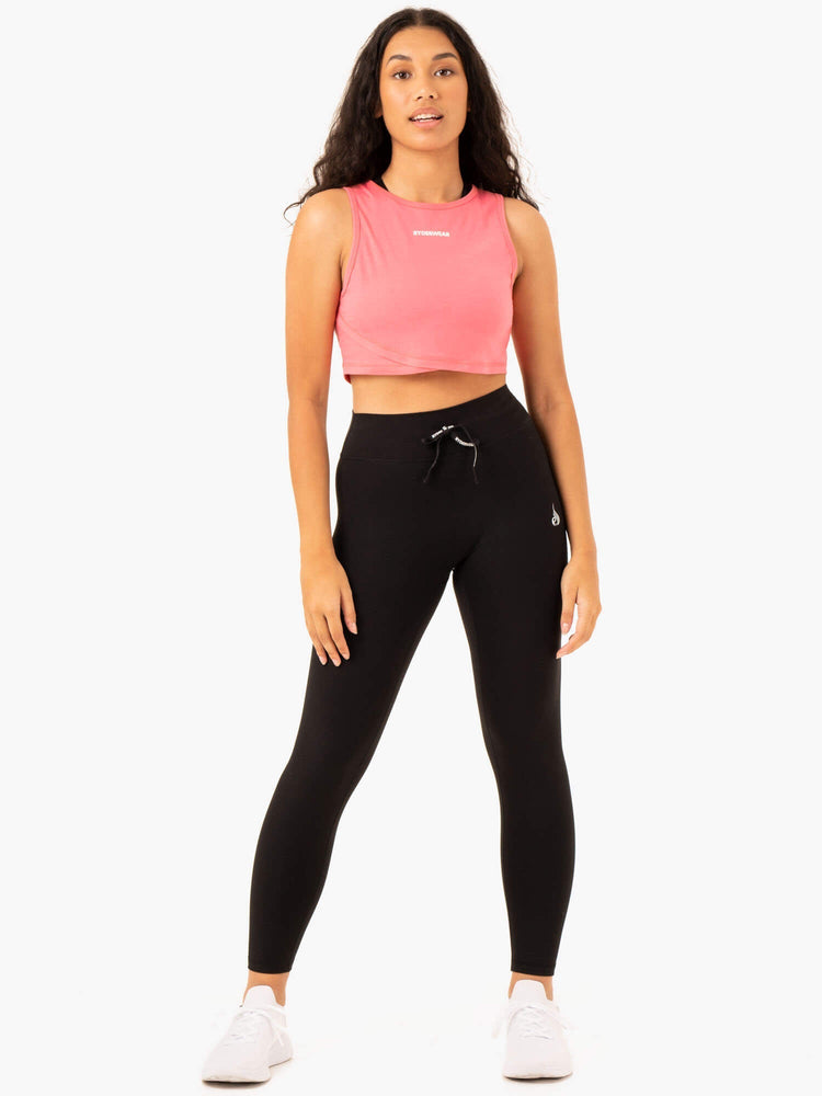 Tank Top Ryderwear Replay Cross Over Mujer Coral | ZQNSY9827