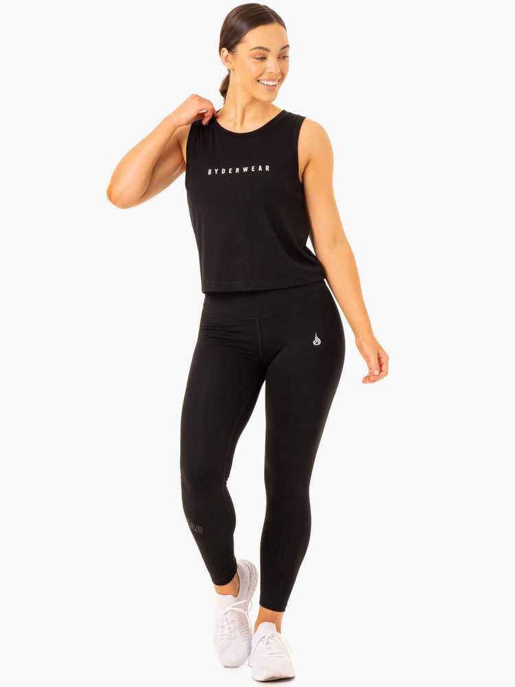 Tank Top Ryderwear Replay Mujer Negros | CUGPF8109