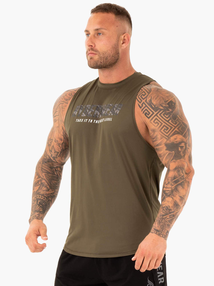 Tank Top Ryderwear Strength Baller Hombre Kaki | GBQSM7286