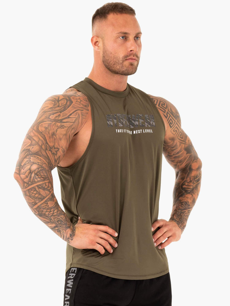 Tank Top Ryderwear Strength Baller Hombre Kaki | GBQSM7286