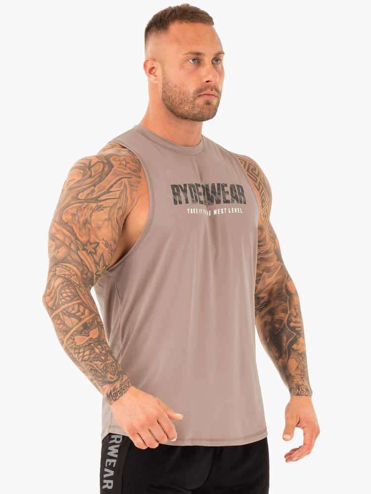 Tank Top Ryderwear Strength Baller Hombre Marrom | OPRFN1092