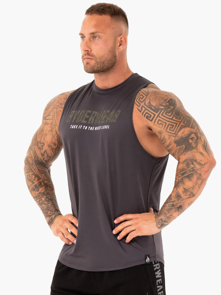 Tank Top Ryderwear Strength Baller Hombre Titanium | OPXWQ5168