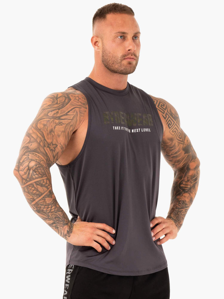 Tank Top Ryderwear Strength Baller Hombre Titanium | OPXWQ5168