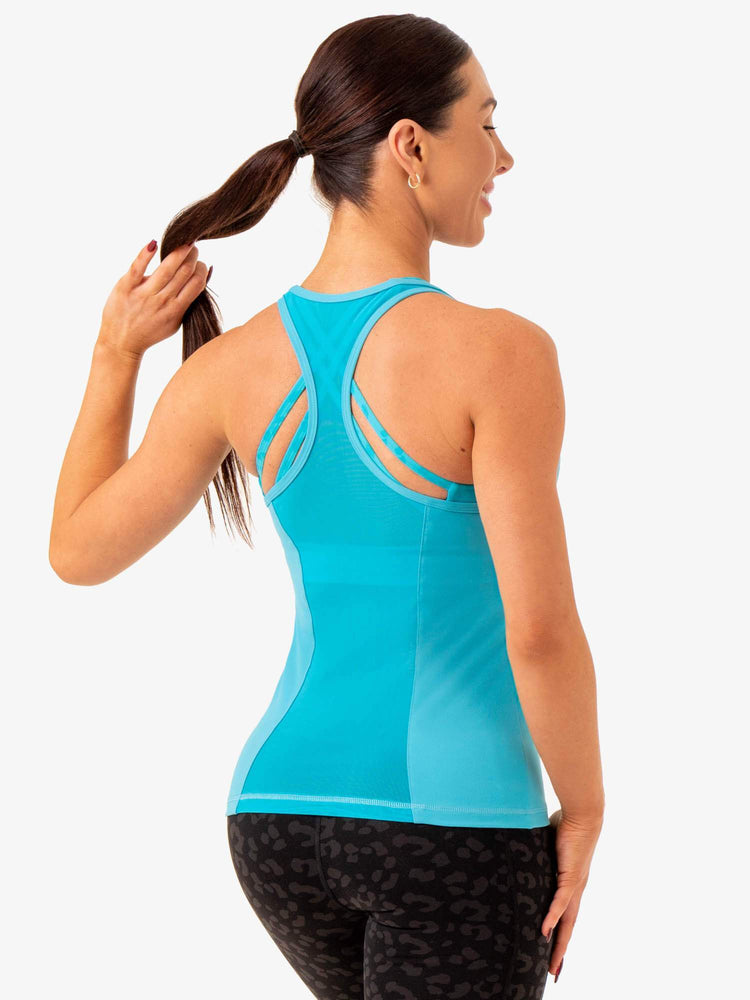 Tank Top Ryderwear Ultra Compression Mujer Turquesa | OXZDH8273
