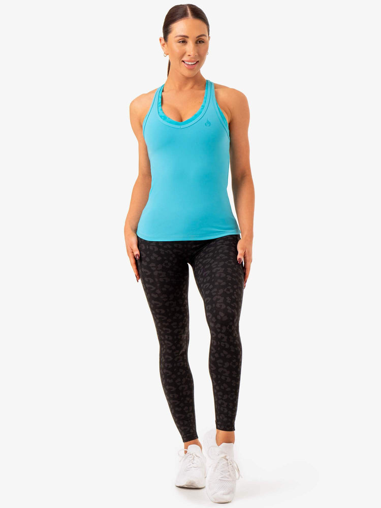 Tank Top Ryderwear Ultra Compression Mujer Turquesa | OXZDH8273