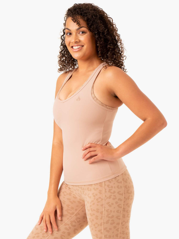 Tank Top Ryderwear Ultra Compression Mujer Marrom | OZJCK6571