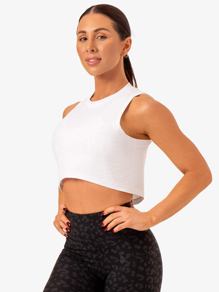 Tank Top Ryderwear Ultra Scoop Mujer Blancos | XALFJ6930