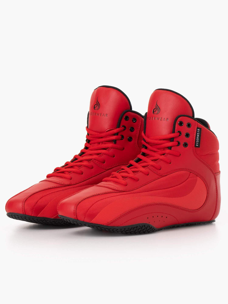 Tenis Halterofilia Ryderwear D-Mak Force Hombre Rojos | NTQRP4738