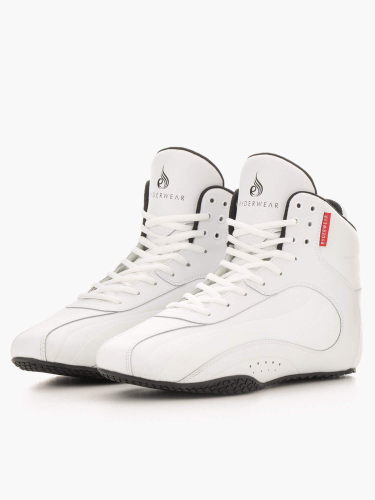 Tenis Halterofilia Ryderwear D-Mak Force Hombre Blancos | TAXKD5493
