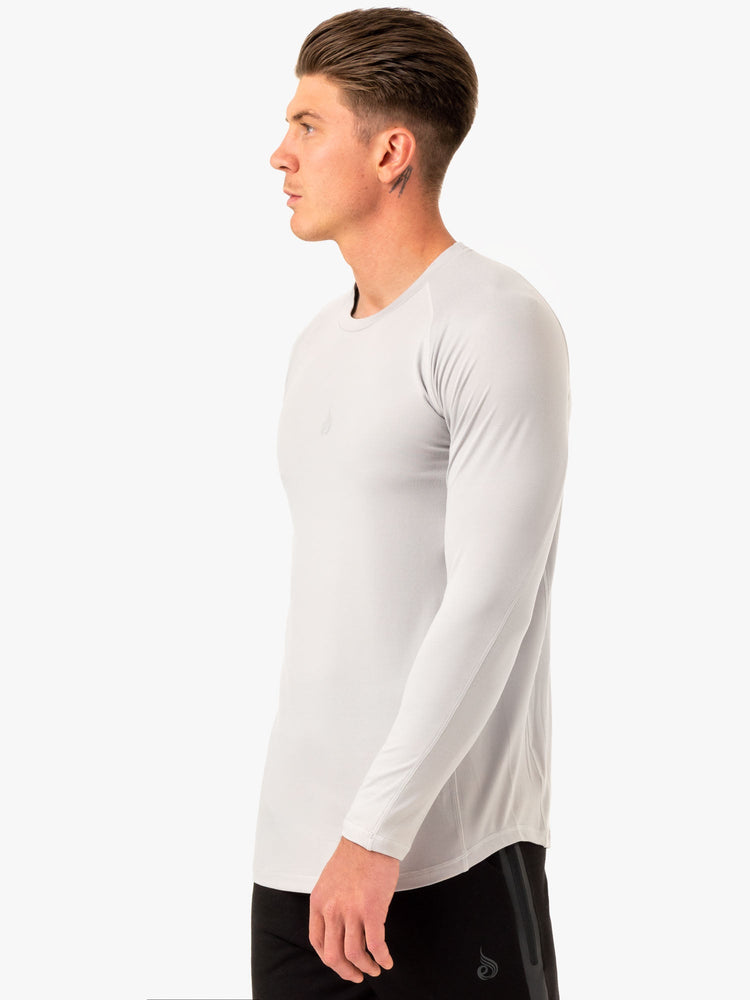 Tops Ryderwear Enhance Long Sleeve Entrenamiento Hombre Grises | DZAPN6920