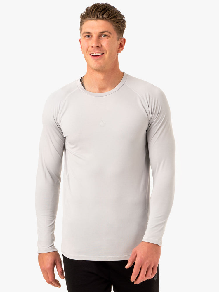 Tops Ryderwear Enhance Long Sleeve Entrenamiento Hombre Grises | DZAPN6920