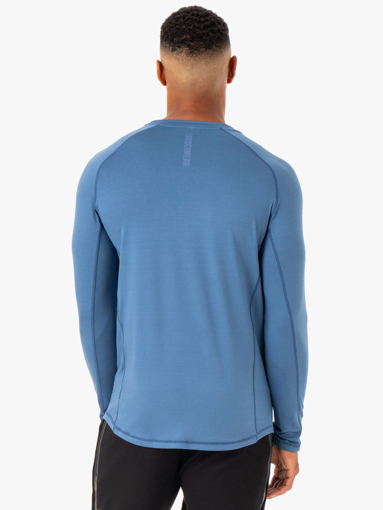 Tops Ryderwear Enhance Long Sleeve Entrenamiento Hombre Azules | TGFNK3728