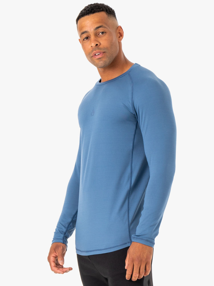 Tops Ryderwear Enhance Long Sleeve Entrenamiento Hombre Azules | TGFNK3728