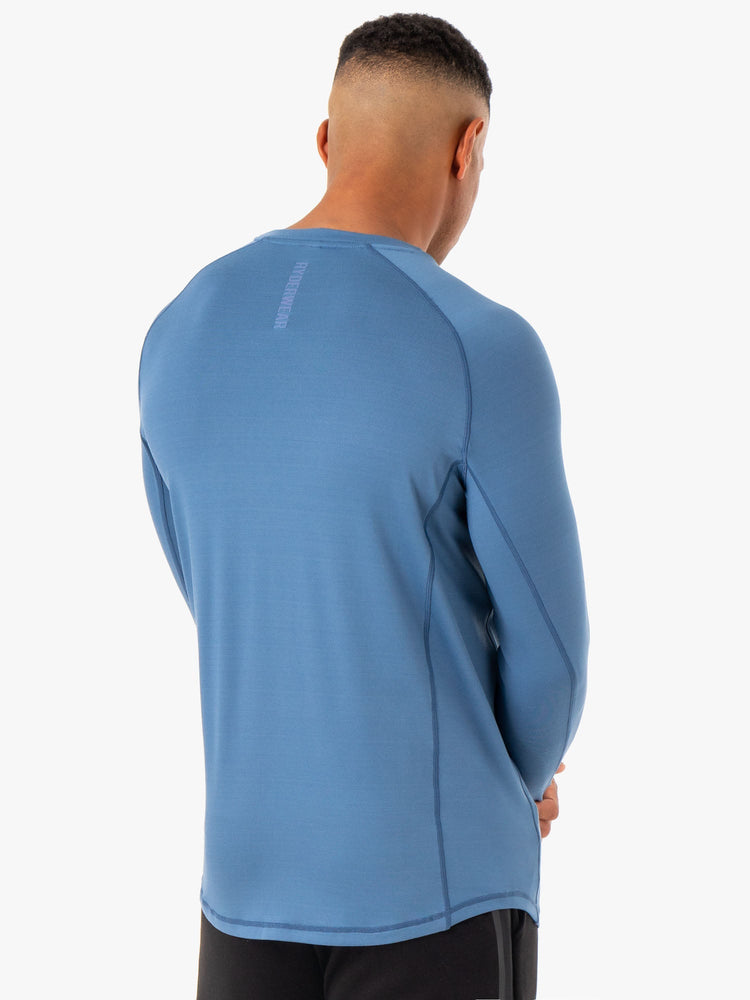 Tops Ryderwear Enhance Long Sleeve Entrenamiento Hombre Azules | TGFNK3728