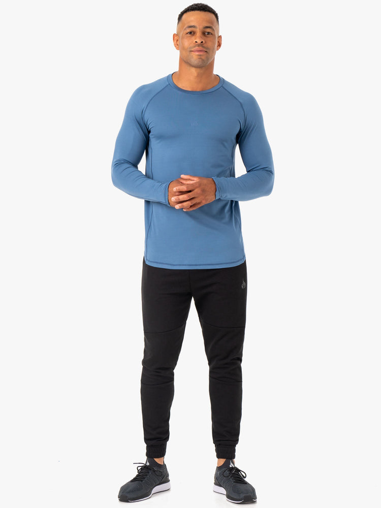 Tops Ryderwear Enhance Long Sleeve Entrenamiento Hombre Azules | TGFNK3728