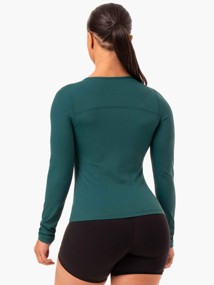 Tops Ryderwear Nkd Align Long Sleeve Entrenamiento Mujer Turquesa | FASMI5970