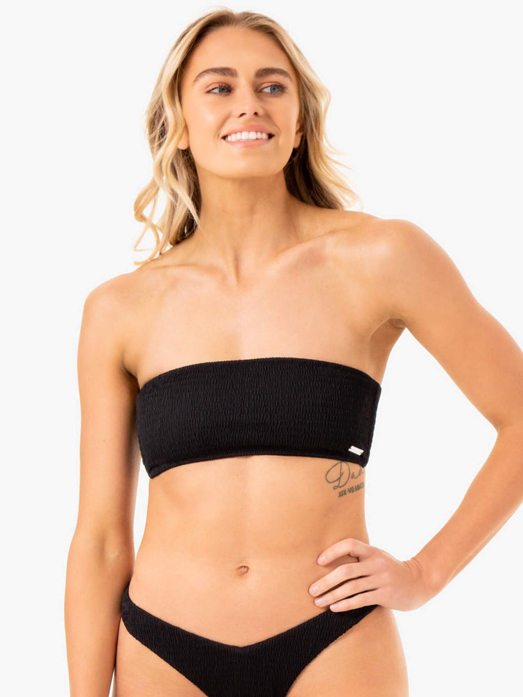 Tops Ryderwear Paradise Bandeau Bikini Mujer Negros | BYMZT3401