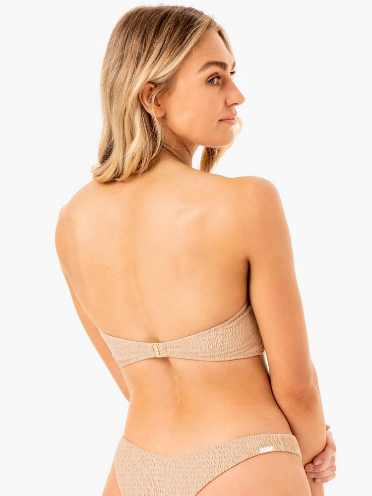 Tops Ryderwear Paradise Bandeau Bikini Mujer Marrom | VLPMA6947