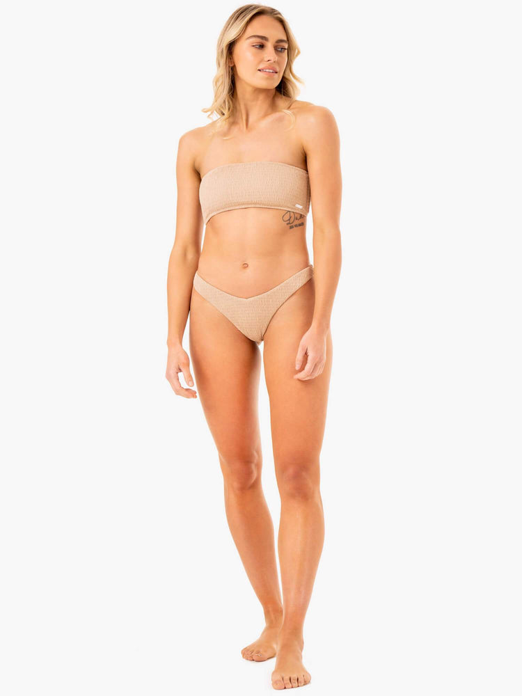 Tops Ryderwear Paradise Bandeau Bikini Mujer Marrom | VLPMA6947