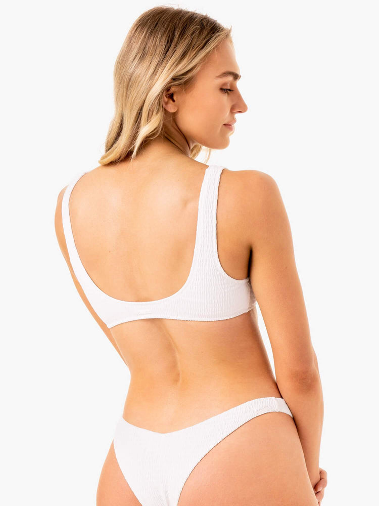 Tops Ryderwear Paradise Scoop Bikini Mujer Blancos | UWIMN2147