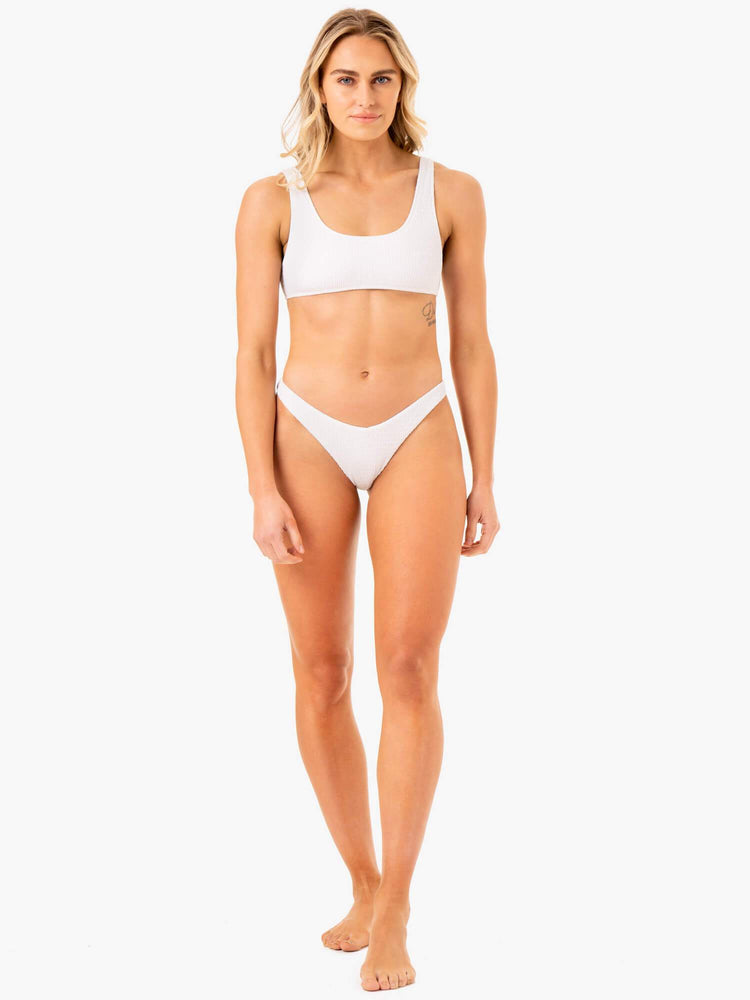 Tops Ryderwear Paradise Scoop Bikini Mujer Blancos | UWIMN2147