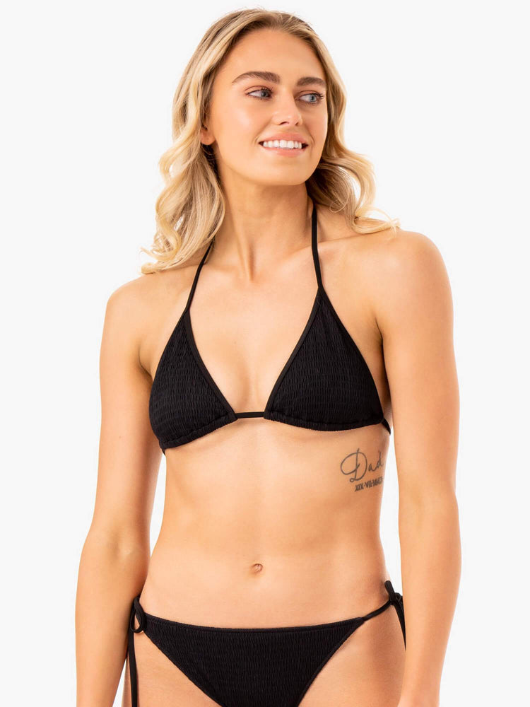 Tops Ryderwear Paradise Triangle Bikini Mujer Negros | ARIQN5487